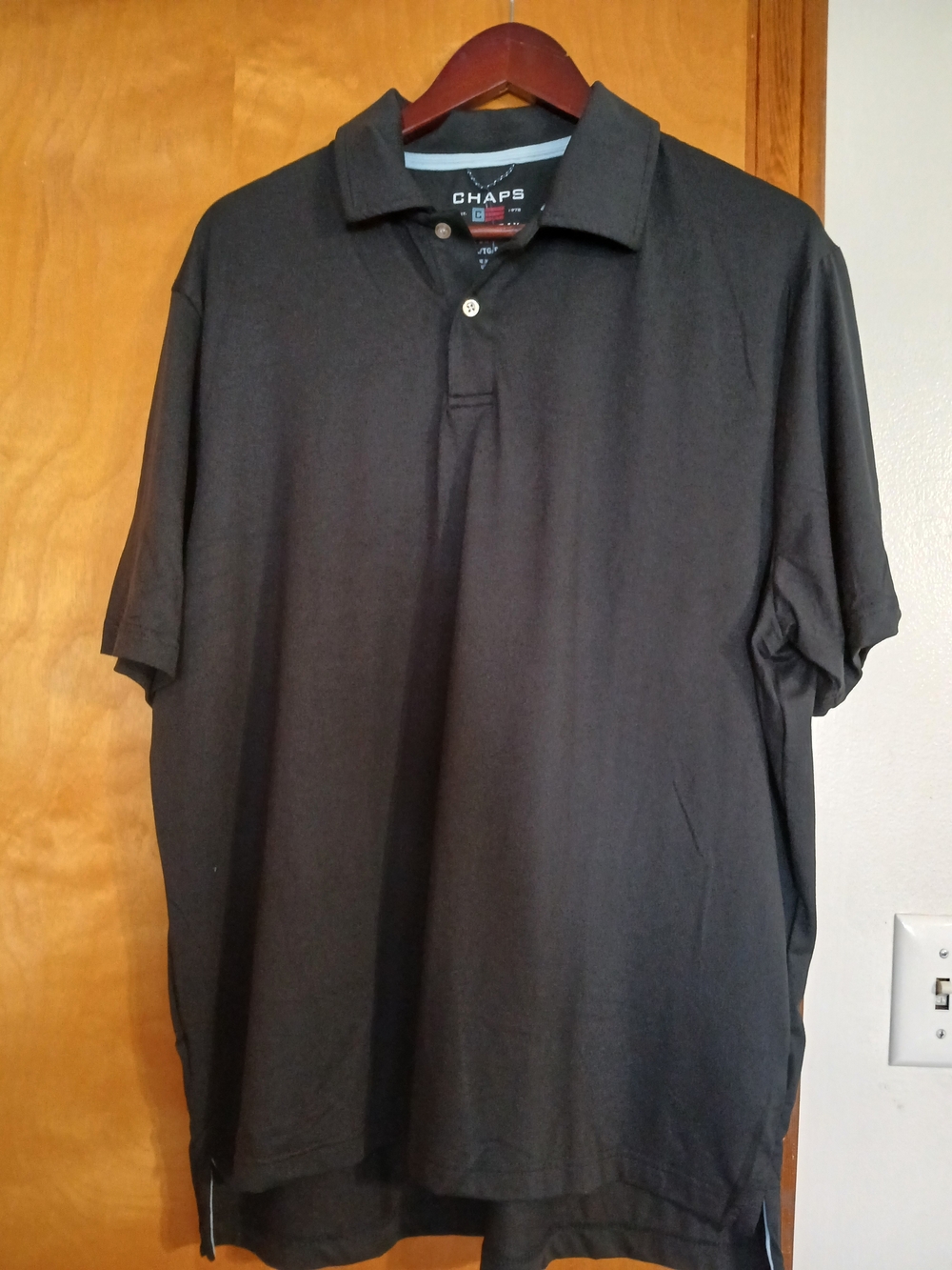 Chaps Men's Black Short-Sleeve Polo Shirt